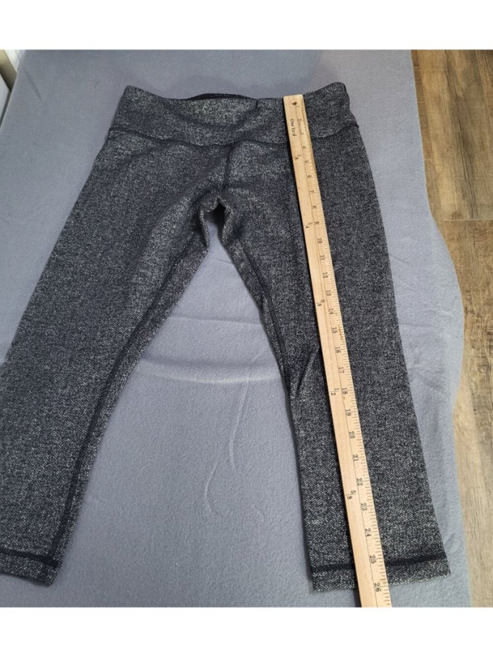 LULULEMON Womens 6 Wunder Under Herringbone Crop Leggings - Picture 4 of 8